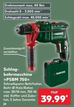 Kaufland Schlagbohrmaschine PSBM 750 PARKSIDE Angebot