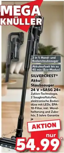 Kaufland SILVERCREST Akku-Staubsauger 24 V »SASG 24« Angebot
