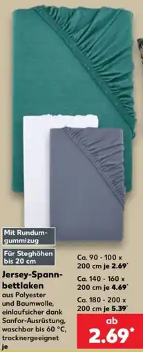 Kaufland Jersey-Spannbettlaken Angebot