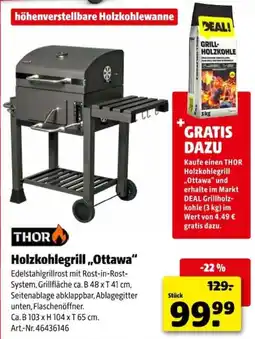Hagebau THOR Holzkohlegrill „Ottawa“ Angebot