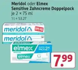 Rossmann Meridol oder Elmex Sensitive Zahncreme Angebot