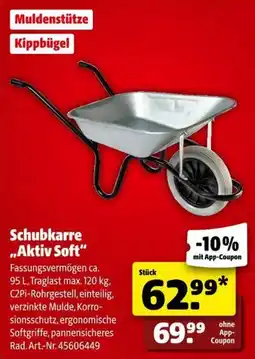 Hagebau Schubkarre „Aktiv Soft“ Angebot