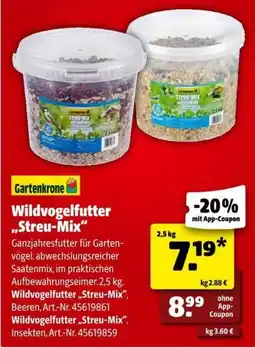 Hagebau Gartenkrone Wildvogelfutter „Streu-Mix“ Angebot