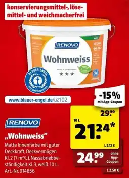 Hagebau RENOVO Wohnweiss Angebot
