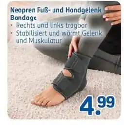 Rossmann Neopren Fuß- und Handgelenk Bandage Angebot