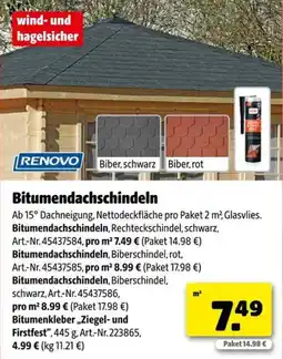 Hagebau Bitumendachschindeln RENOVО Angebot