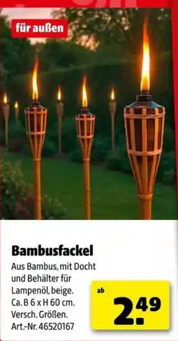 Hagebau Bambusfackel Angebot