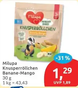 Budni Milupa Knusperröllchen Banane-Mango Angebot
