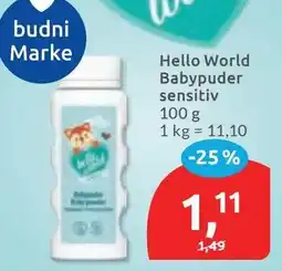 Budni Hello World Babypuder sensitiv Angebot