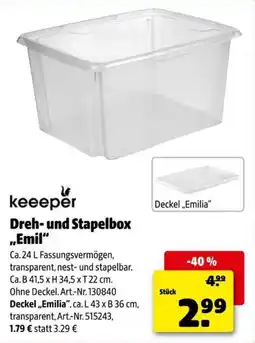 Hagebau keeper Dreh- und Stapelbox „Emil“ Angebot
