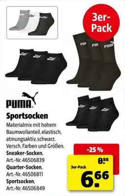 Hagebau PUMA Sportsocken Angebot