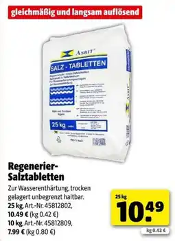 Hagebau ASBIT Regenerier-Salztabletten Angebot