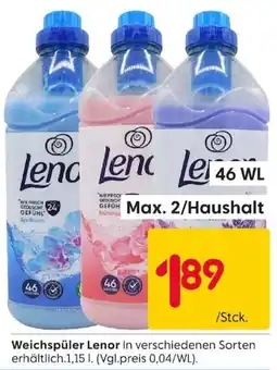 Rusta Weichspüler Lenor Angebot