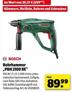 Hagebau BOSCH Bohrhammer „PBH 2100 RE“ Angebot