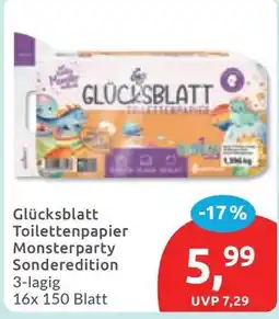 Budni Glücksblatt Toilettenpapier Monsterparty Sonderedition Angebot