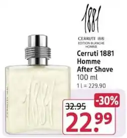 Rossmann Cerruti 1881 Homme After Shave Angebot