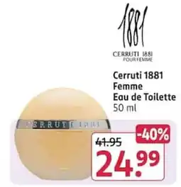 Rossmann Cerruti 1881 Femme Eau de Toilette Angebot