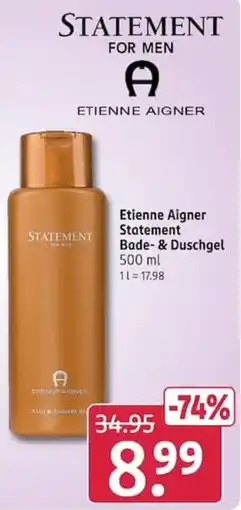 Rossmann Etienne Aigner Statement Bade- & Duschgel Angebot