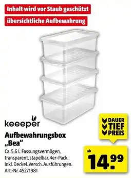 Hagebau keeeper Aufbewahrungsbox "Bea" Angebot