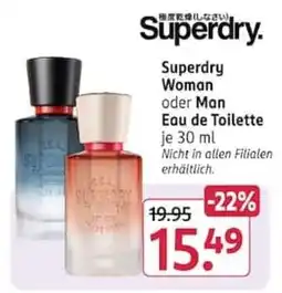 Rossmann Superdry Woman oder Man Eau de Toilette Angebot