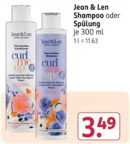 Rossmann Jean & Len Shampoo oder Spülung Angebot
