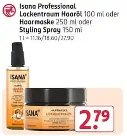 Rossmann Isana Professional Lockentraum Haaröl oder Haarmaske oder Styling Spray Angebot