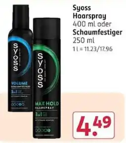 Rossmann Syoss Haarspray Angebot