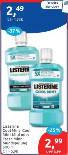 Budni Listerine Cool Mint Mundspülung Angebot