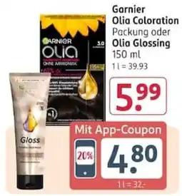 Rossmann Garnier Olia Coloration oder Olia Glossing Angebot