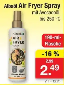 Zimmermann Albaöl Air Fryer Spray Angebot