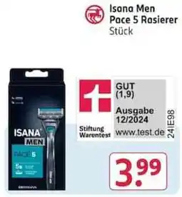 Rossmann Isana Men Pace 5 Rasierer Angebot