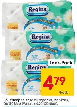 Rusta Regina Toilettenpapier Kamillenpapier Angebot