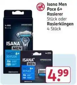 Rossmann Isana Men Pace 6+ Rasierer Angebot