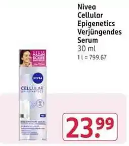 Rossmann Nivea Cellular Epigenetics Verjüngendes Serum Angebot