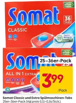Rusta Somat Classic und Extra Spülmaschinen-Tabs Angebot