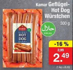 Zimmermann Kamar Geflügel-Hot Dog Würstchen Angebot