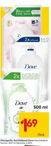 Rusta Flüssigseife, Nachfüllpack Dove Angebot