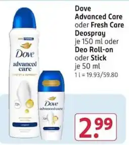 Rossmann Dove Deospray Angebot