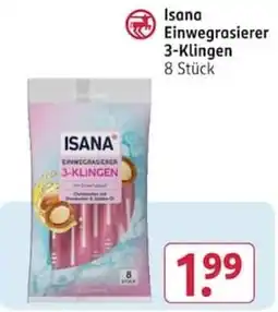 Rossmann Isana Einwegrasierer 3-Klingen Angebot