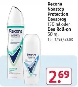 Rossmann Rexona Nonstop Protection Deospray Angebot