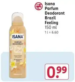 Rossmann Isana Parfum Deodorant Brazil Feeling Angebot