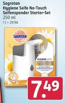 Rossmann Sagrotan Hygiene Seife No-Touch Seifenspender Starter-Set Angebot