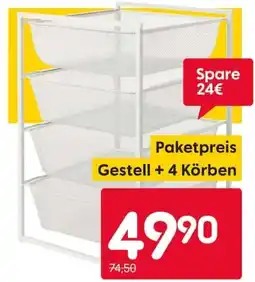 Rusta Gestell + 4 Körben Angebot