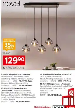 XXXLutz Novel Hängeleuchte „Fontana“ Angebot