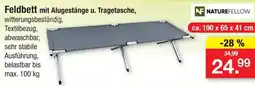 Zimmermann Feldbett mit Alugestänge u. Tragetasche, NATUREFELLOW Angebot