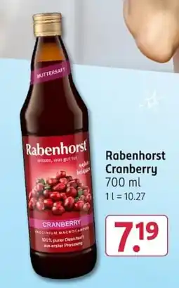 Rossmann Rabenhorst Cranberry Angebot
