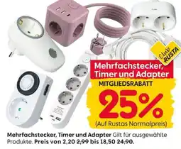 Rusta Mehrfachstecker, Timer und Adapter Angebot