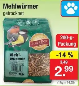 Zimmermann Bird's Best Mehlwürmer Angebot