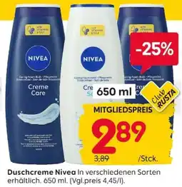 Rusta Duschcreme Nivea Angebot