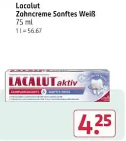 Rossmann Lacalut Zahncreme Sanftes Weiß Angebot